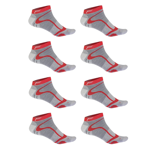 F-Lite Road Bike Comfort Sneaker Footie Socken Fahrradsocken Funktionssocken Sneakersocken wei�/rot/grau 24-4510-8-0186 
