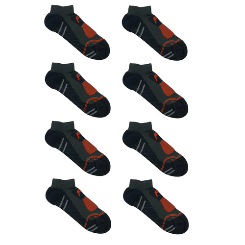 F-Lite MTB Mountainbike Short CoolMax Socken Fahrradsocken Funktionssocken Sneakersocken kurz grau/schwarz/rot 24-4513-7-0192 