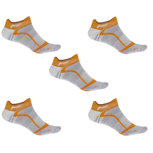 F-Lite Road Bike Comfort Sneaker Footie Socken Fahrradsocken Funktionssocken Sneakersocken wei�/orange/grau 24-4509-7-0191 