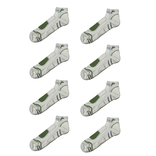 F-Lite MTB Mountainbike Mid CoolMax Socken Fahrradsocken Funktionssocken Sneakersocken kurz wei�/gr�n/grau 24-4514-8-0011 