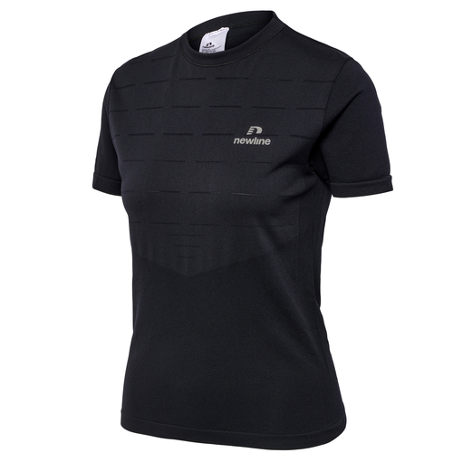 Newline NWL Riverside Seamless Running Damen T-Shirt Laufshirt S/S schwarz 500304-2001