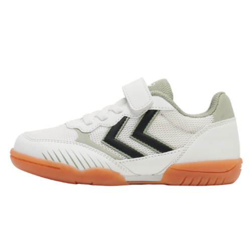 Hummel Aeroteam III JR VC Klett Indoor Handballschuhe Sneaker wei�/schwarz/oliv 223141-9001