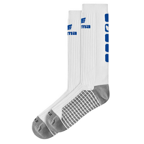 1 Paar Erima Classic 5-C Cubes Socks Socken Sportsocken Lang wei�/blau/grau 218-1925