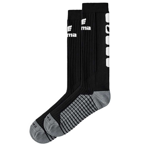 1 Paar Erima Classic 5-C Cubes Socks Socken Sportsocken Lang schwarz/wei�/grau 218-1929