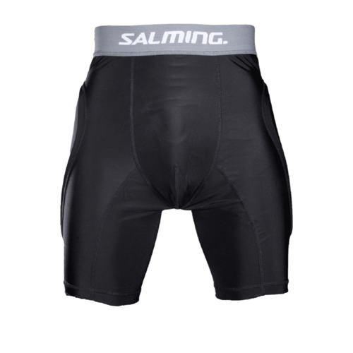 Salming Goalie Protective E-Series Shorts H�ftschutz Tiefschutz Kompression f�r Handball Torhu?ter und Feldspieler schwarz/grau 1149418-0110 suspensorium Sackschutz