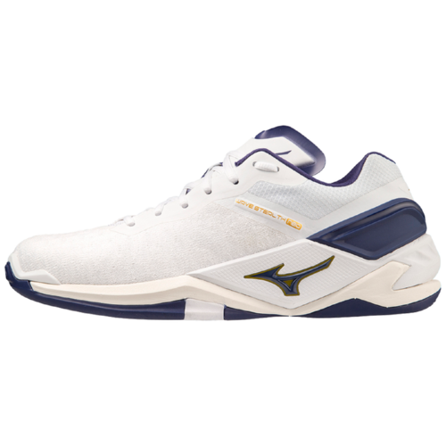 Mizuno Wave Stealth Neo Indoor Handball Volleyball Hallenschuhe Sportschuhe weiss/blau/gold X1GA200043