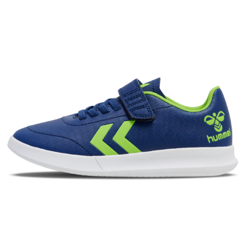 Hummel Top Star Indoor IN JR Hallenschuhe Fu�ballschuhe Klettverschluss blau/gr�n 217657-7017