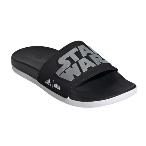 Adidas Star Wars Adilette Comfort Badelatschen Badeschlappen Sandale schwarz/silber/weiss ID5237