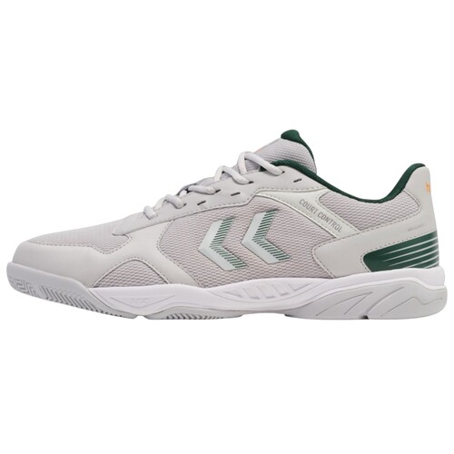 Hummel Court Control II Indoor Hallenschuhe Sportschuhe Tennisschuhe grau/grn 225341-2004