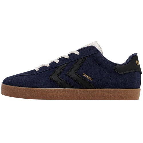 Hummel Diamant LX-E SD Suede Indoor Retro Schuhe Sneaker blau/schwarz 226231-1009