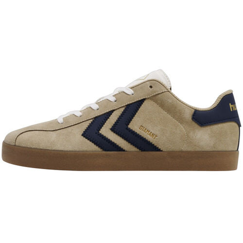 Hummel Diamant LX-E SD Suede Indoor Retro Schuhe Sneaker beige/schwarz 226231-8173