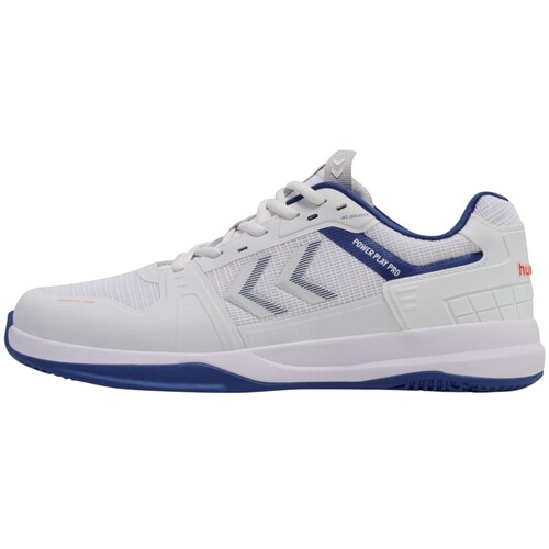 Hummel Power Play Pro Indoor Hallenschuhe Sportschuhe Handballschuhe weiss/blau 225338-9368
