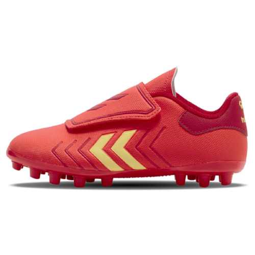 Hummel Hattrick MG JR Fu�ballschuhe Klettverschluss rot/gelb 217580-3787