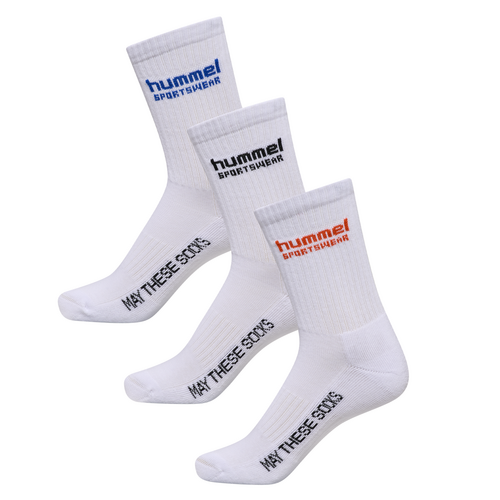 Hummel 3er Pack Socks Sportswear Sportsocken Socken Handballsocken wei�/bunt 225371-9347