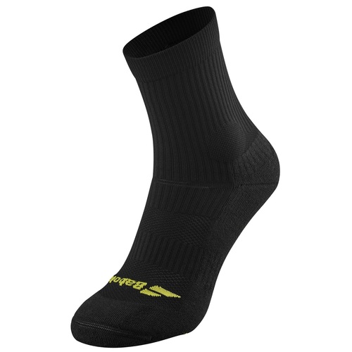 1 Paar Babolat Pro 360 Socks Socken Sportsocken Tennissocken schwarz/gelb 5MA1322-2036