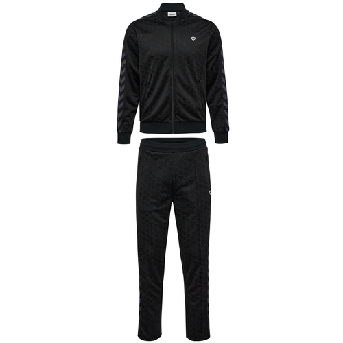 Hummel Archive Regular Poly Tracksuit AOP Trainingsanzug Jogginganzug Jacke + Hose schwarz 227579-2129 227580-2129