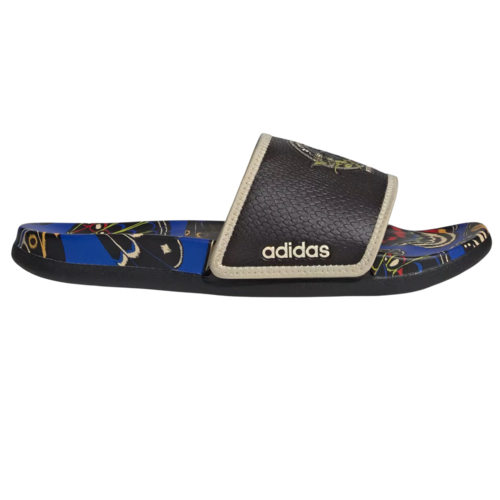 Adidas X Farm Rio Adilette Comfort Slide Badelatschen Badeschlappen Sandale schwarz/bunt JR9306
