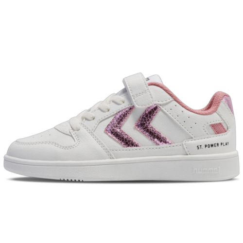 Hummel St Power Play JR Glitzer Kinder Sneaker Sportschuhe Schuhe weiss/rosa 229839-3368