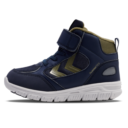 Hummel X-Light 2.0 Mid Tex Waterproof Jr Klett Winterstiefel Schuhe Sneaker blau/gr�n/wei� 229877-7381