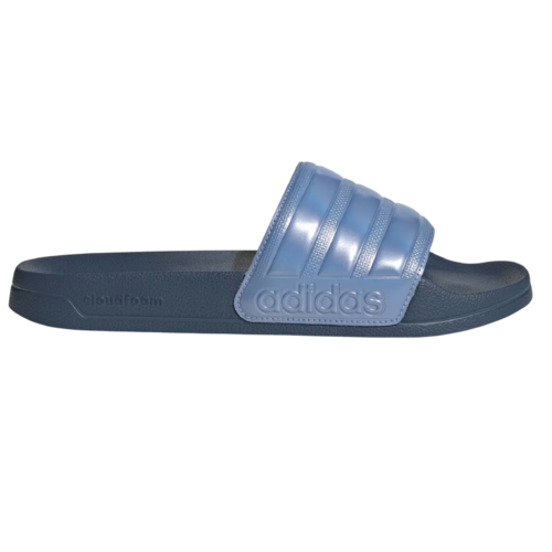Adidas Adilette Shower Slide Badelatschen Badeschlappen Sandale blau metallic JR0669