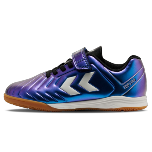 Hummel Top Star I.C. VC 2.0 Indoor IN Hallenschuhe Fu�ballschuhe Klettverschluss lila/blau/schwarz/wei� 234866-9639