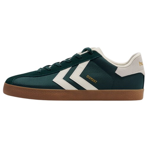 Hummel Diamant LX-E RS Sude Indoor Retro Schuhe Sneaker gr�n/wei� 226230-6712