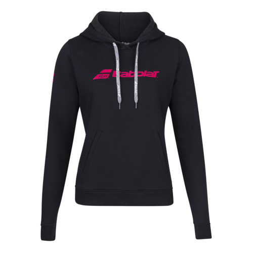 Babolat Exercise Hood Sweat Damen Hoodie Hoody Pullover Kapuzenpullover schwarz/pink 4WP1041-2000