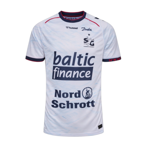 Hummel SGFH SG Flensburg-Handewitt Away 2026/27 Handball Jersey Trikot Ausw�rtstrikot Shirt S/S HBL weiss/blau 238141-9073