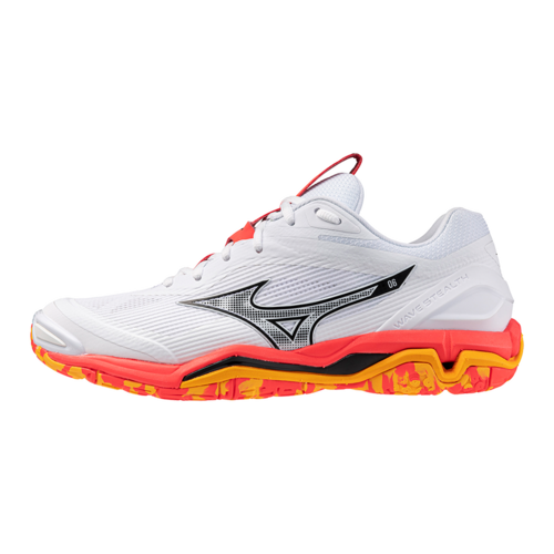 Mizuno Wave Stealth 6 Indoor Handball Volleyball Hallenschuhe Sportschuhe weiss/orange/schwarz X1GA243098