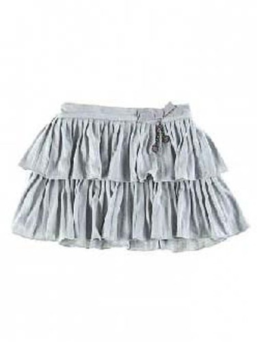 Patrizia Pepe Rock mit Volants Volantrock Kinderrock grau