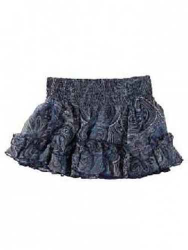 Patrizia Pepe Rock mit R�schen Sommerrock Kinderrock Minirock dunkelblau