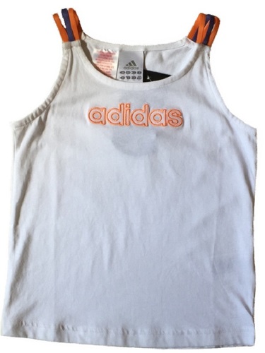 Adidas LG Tank Top T-Shirt Kindertshirt wei�/orange