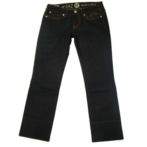 NFY 142 7/8 Damen Jeans Caprijeans Damenjeans Damenhose Jeanshose Jeanshose dunkelblau 