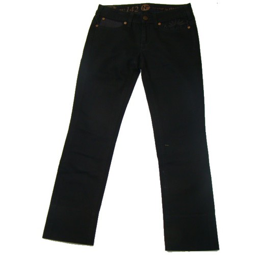 NFY 142 7/8 Jeans Damenjeans Caprihosen schwarz 