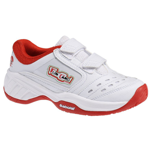 Babolat Drive 2 Klett All Court Junior Tennisschuhe Sportschuhe wei/rot 32S119