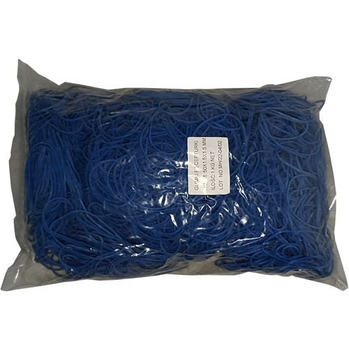 1 Kg Gummiringe Gummib�nder blau 50 mm � 1,5 x 1,5 mm breit