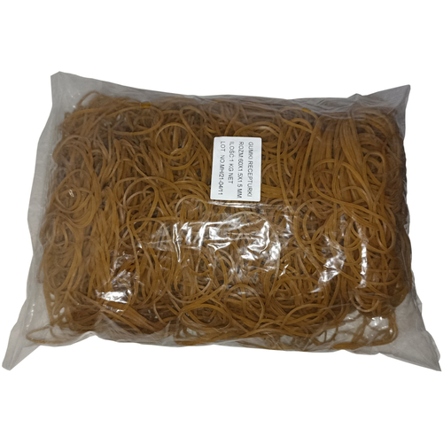 1 Kg Gummiringe Gummib�nder natur 60 mm � 1,5 x 1,5 mm breit