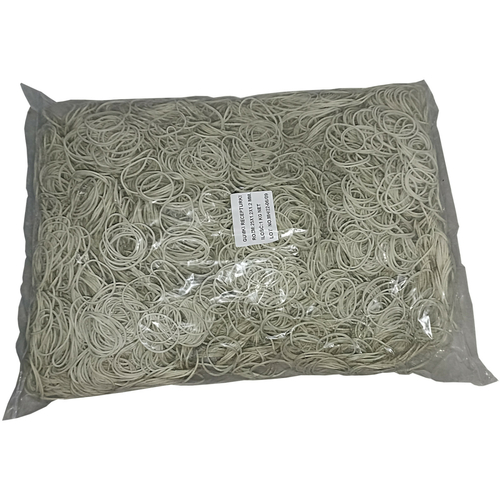 1 Kg Gummiringe Gummib�nder wei� 25 mm � 1,2 x 1,2 mm breit