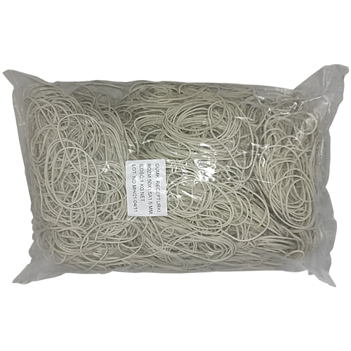 1 kg Gummiringe wei� 50 mm � 1,5 x 1,5 mm breit