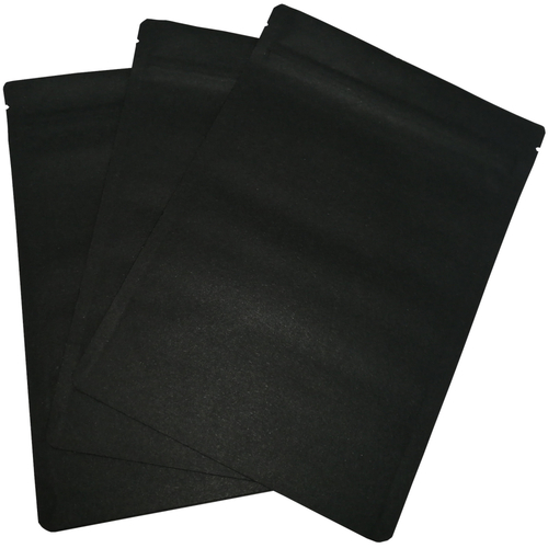 100 Aromabeutel Standbodenbeutel mit Druckverschluss 160x230+90 f�r 250 g schwarz