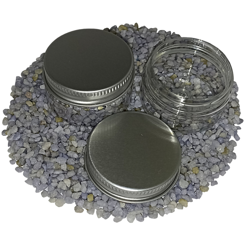 100 x Designer Glasoptik Tiegel Fluppy 30ml Geldosen Aluminium Schraubdeckel Vorratsbeh�lter