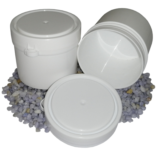 100x Stlpdeckeldose m Sicherheitsverschluss Anna wei 70ml Salbendose