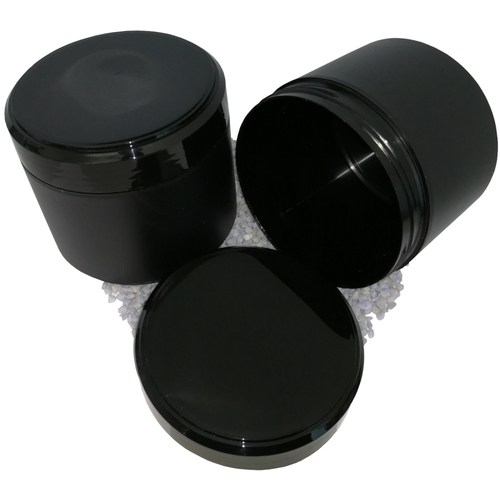 40 Salbendose Schraubdosen mit Schraubdeckel Tabea stapelbar Schwarz 350ml