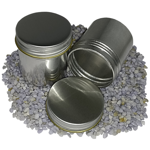50 Blechdosen Aluminium 50 ml mit Schraubdeckel blank