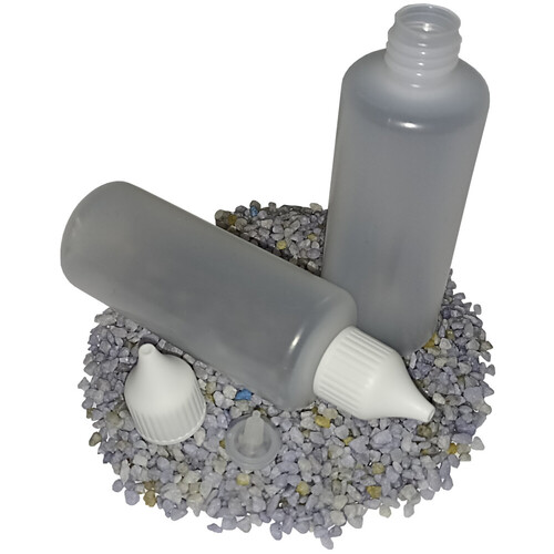 50 Fenstermalflasche Kira 80ml mit naturfarbener Auftragsspitze und wei�em Deckel