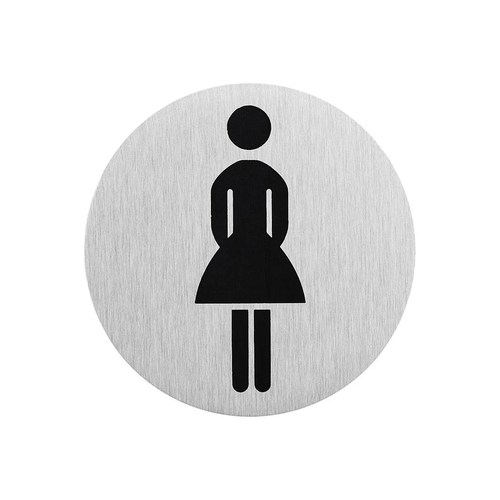 Aluminium T�rschild Bild Frau �75mm