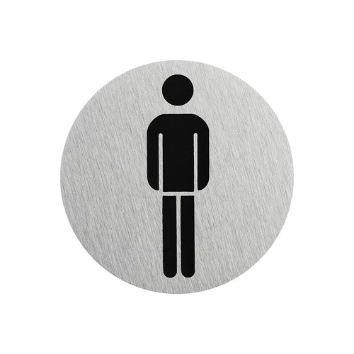 Aluminium T�rschild Bild Mann �75mm