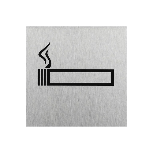 Aluminium T�rschild Bild Rauchen erlaubt 120x120mm