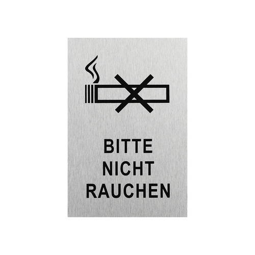 Aluminium T�rschild Bitte nicht Rauchen 150x100mm