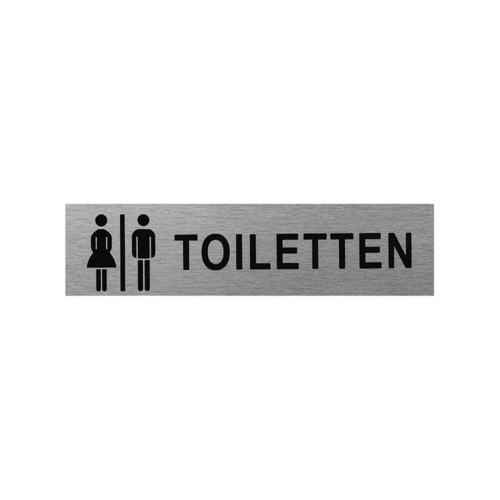 Aluminium T�rschild Frau / Mann Toiletten 160x40mm